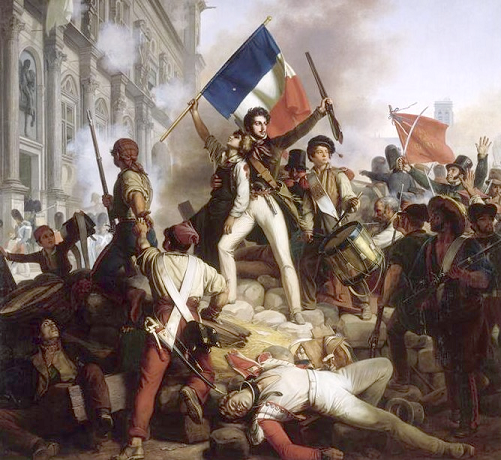 Combat devant l'Htel de ville - 28 juillet 1830 -par Jean-Victor Schnetz - Paris - Muse du Petit Palais